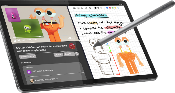 Lenovo Tab M11 8/128GB Wi-Fi Luna Grey + Pen (ZADA0299UA). Купити